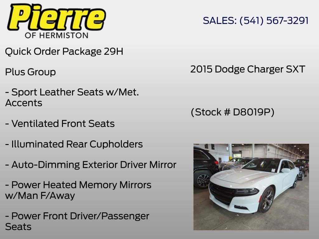 Used 2015 Dodge Charger SXT w/ Plus Group RWD image 6