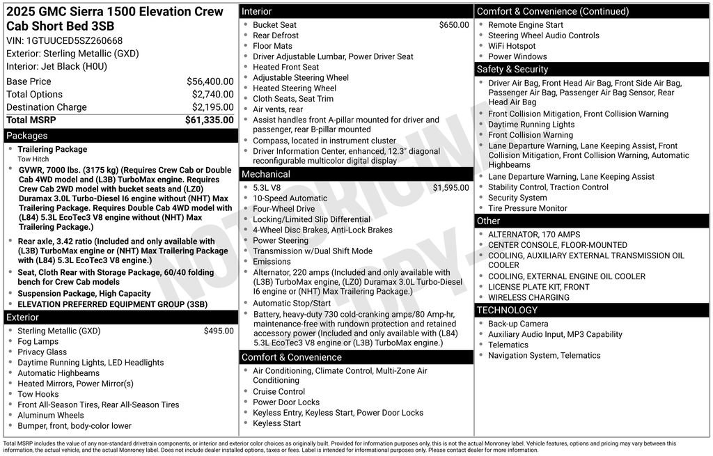 Used 2025 GMC Sierra 1500 Elevation image 40