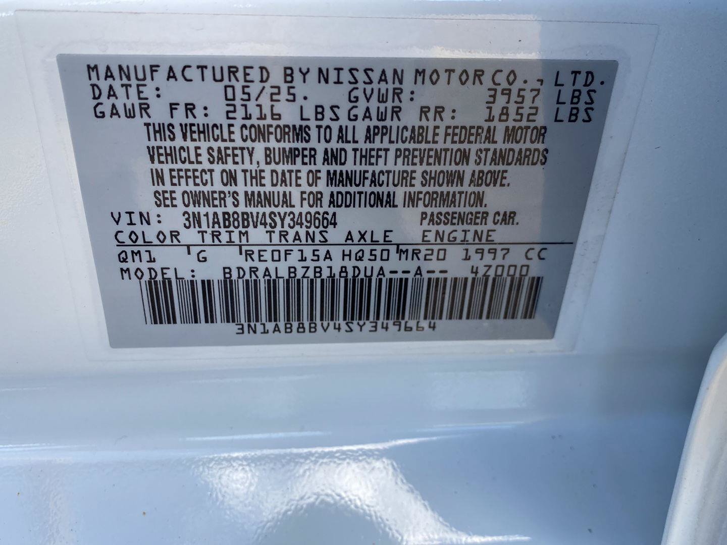 Certified 2025 Nissan Sentra S FWD image 17