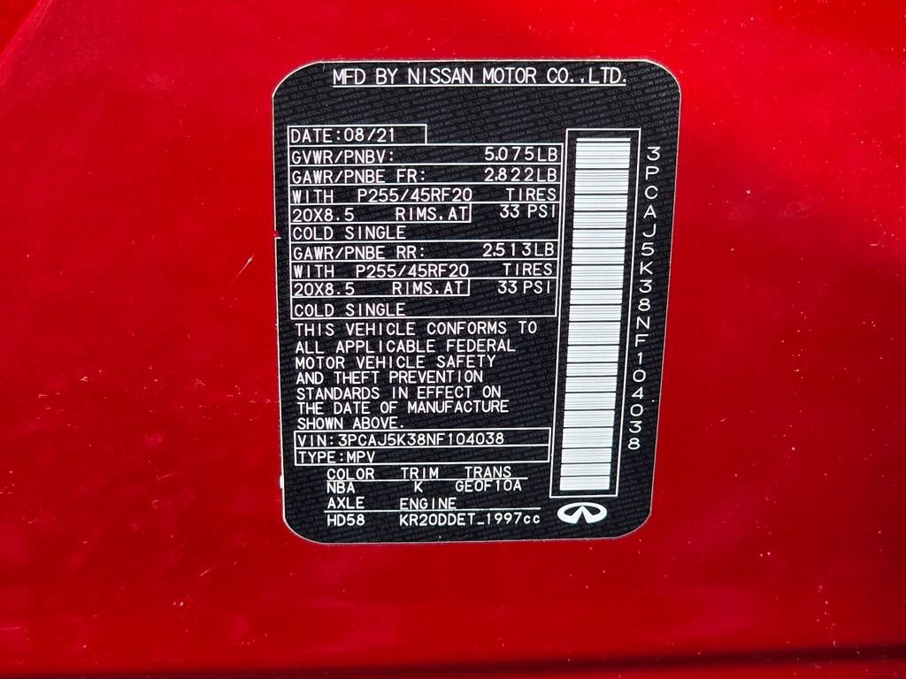 Used 2022 INFINITI QX55 Essential w/ Proassist Package image 28