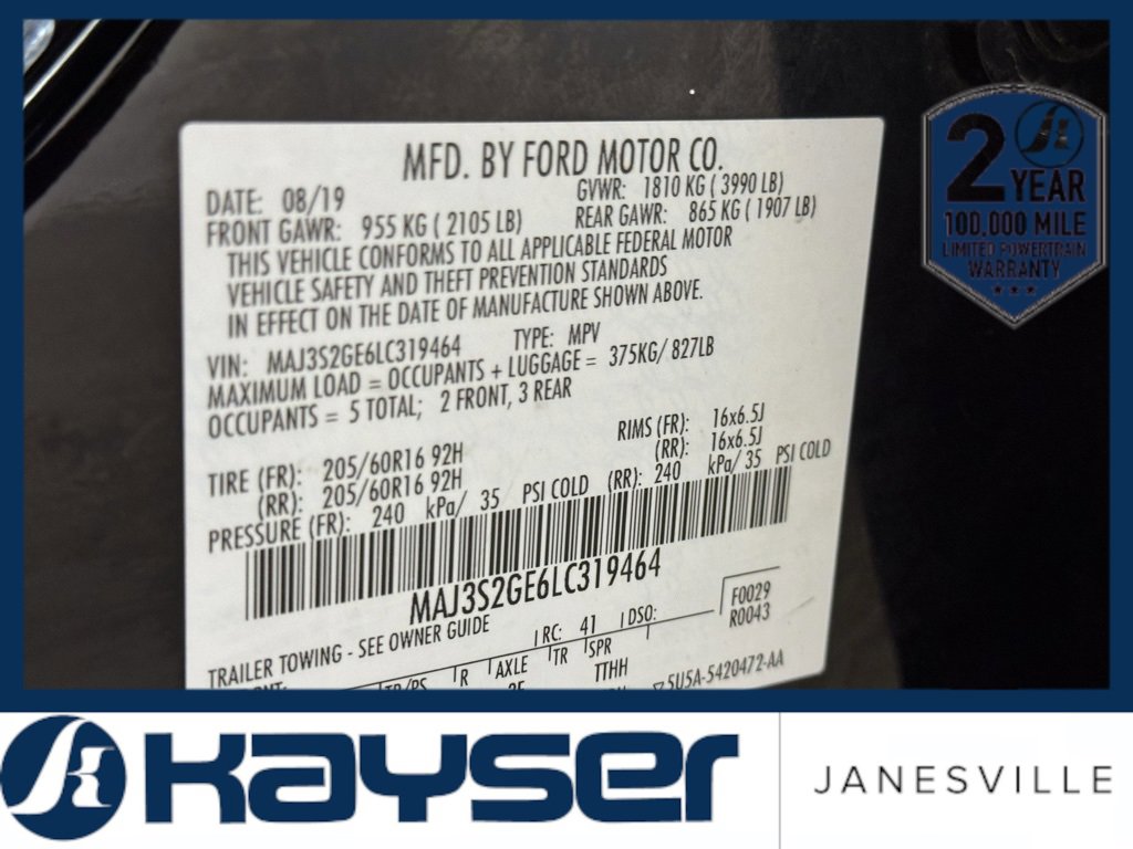 Used 2020 Ford EcoSport SE image 36