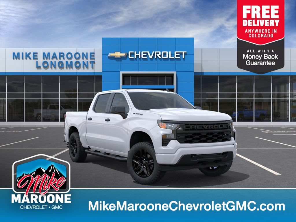 New 2026 Chevrolet Silverado 1500 Custom w/ Turbomax Blackout Package AWD/4WD image 1