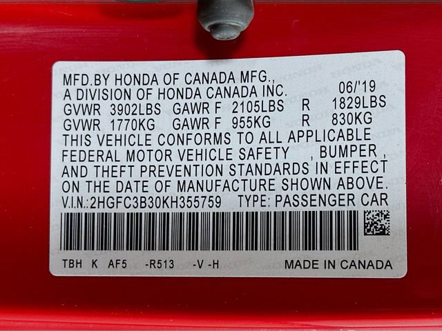 Certified 2019 Honda Civic EX image 34