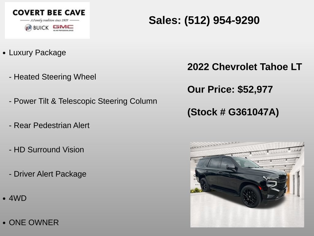Used 2022 Chevrolet Tahoe LT w/ LT Signature Plus Package AWD/4WD image 30
