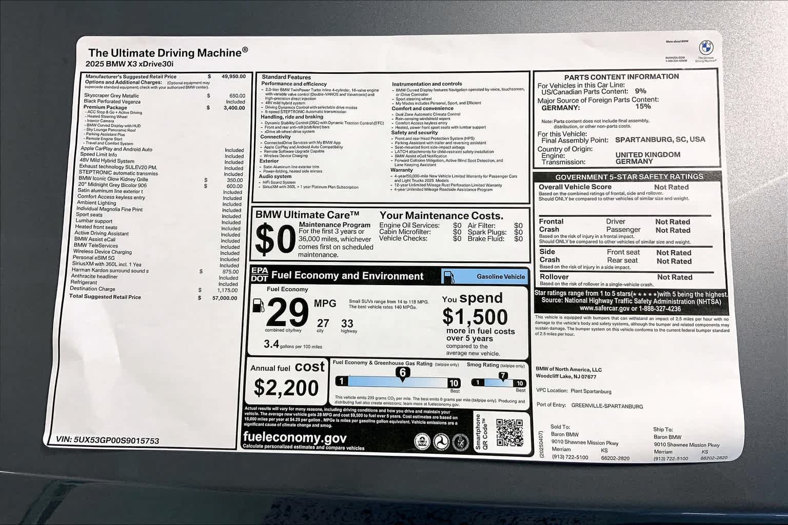 New 2025 BMW X3 xDrive30i w/ Premium Package AWD/4WD image 22