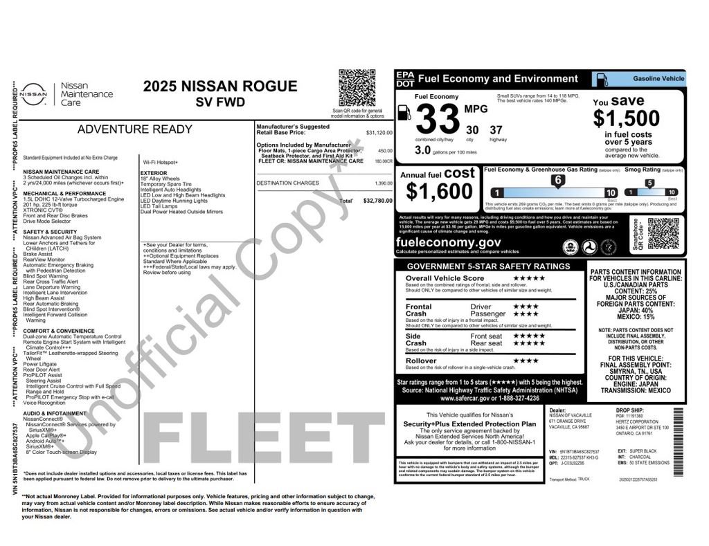 Used 2025 Nissan Rogue SV FWD image 3