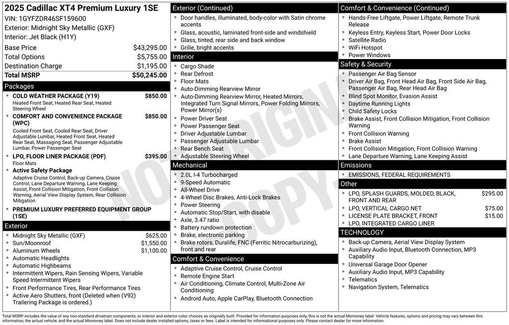 New 2025 Cadillac XT4 Premium Luxury image 4