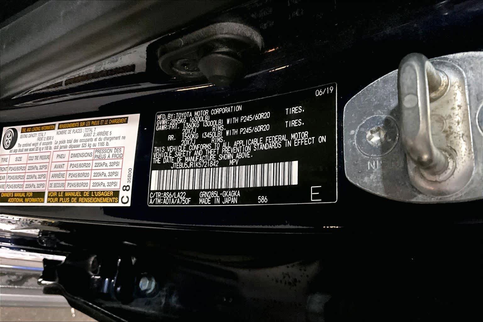 Certified 2019 Toyota 4Runner Limited AWD/4WD image 37