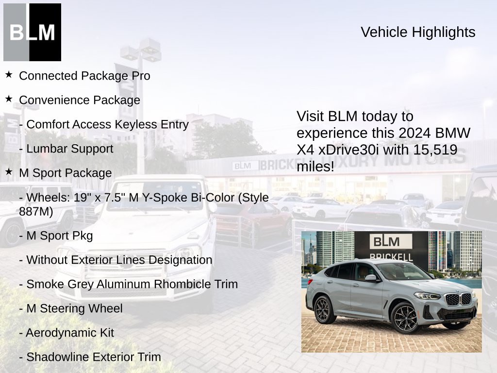Used 2024 BMW X4 xDrive30i w/ M Sport Package AWD/4WD image 5