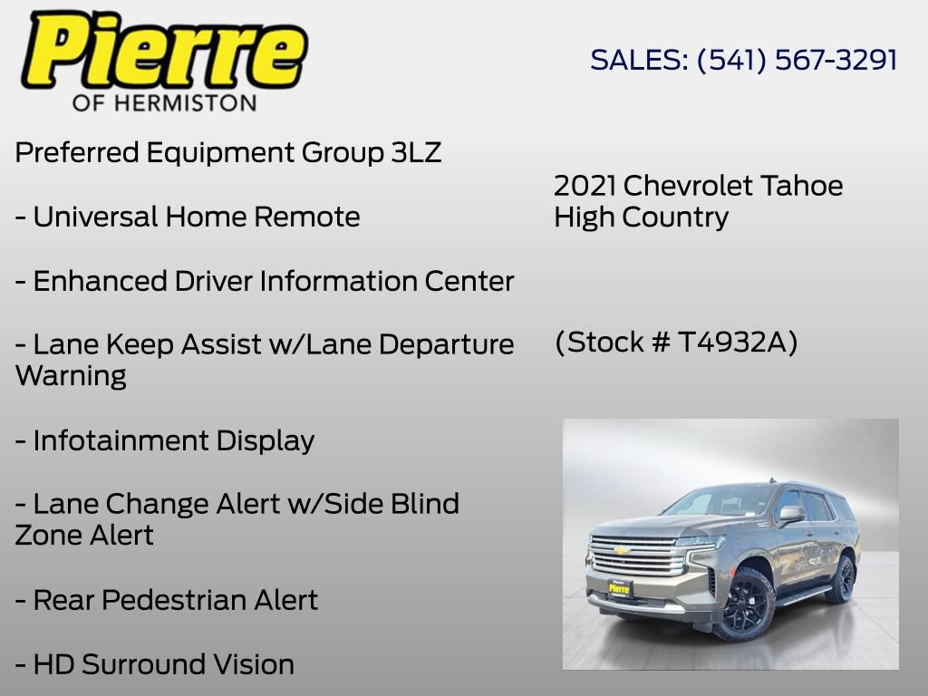 Used 2021 Chevrolet Tahoe High Country AWD/4WD image 30