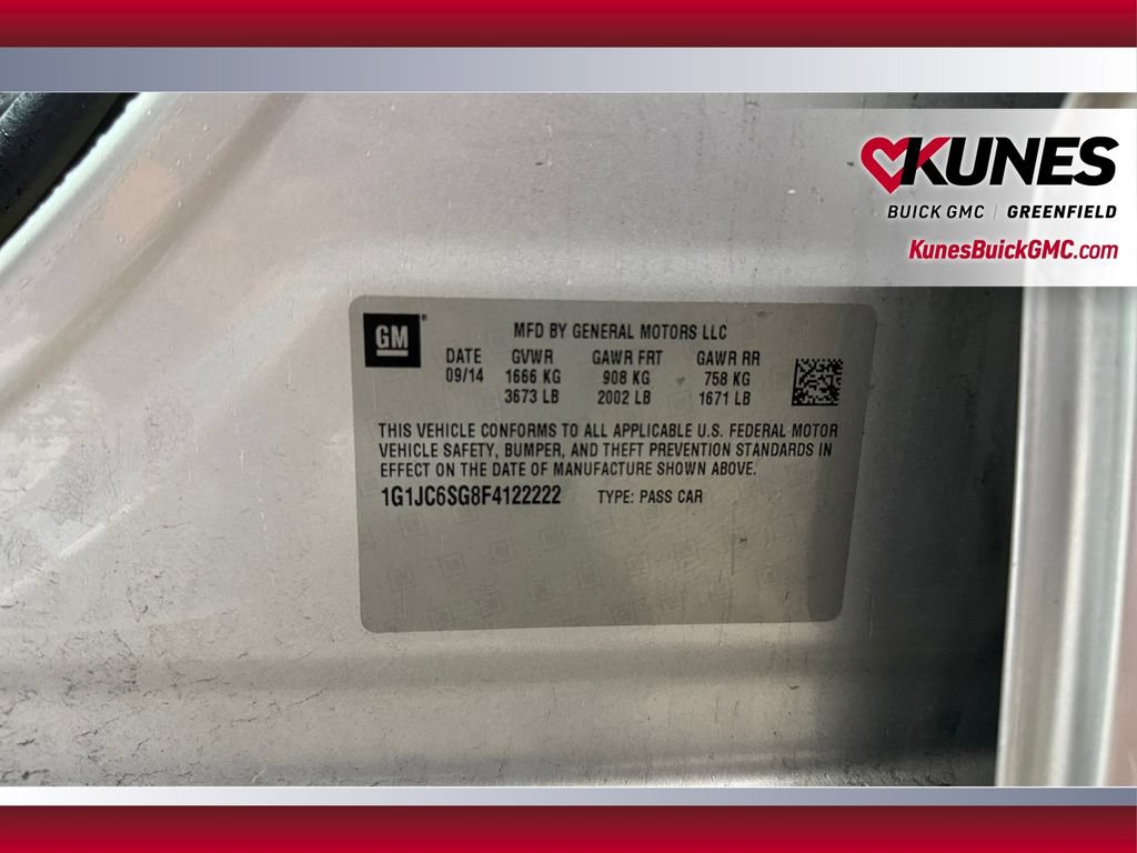 Used 2015 Chevrolet Sonic LT FWD image 25