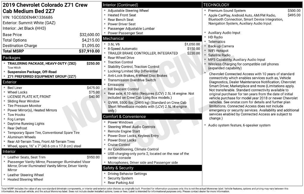 Used 2019 Chevrolet Colorado Z71 RWD image 2