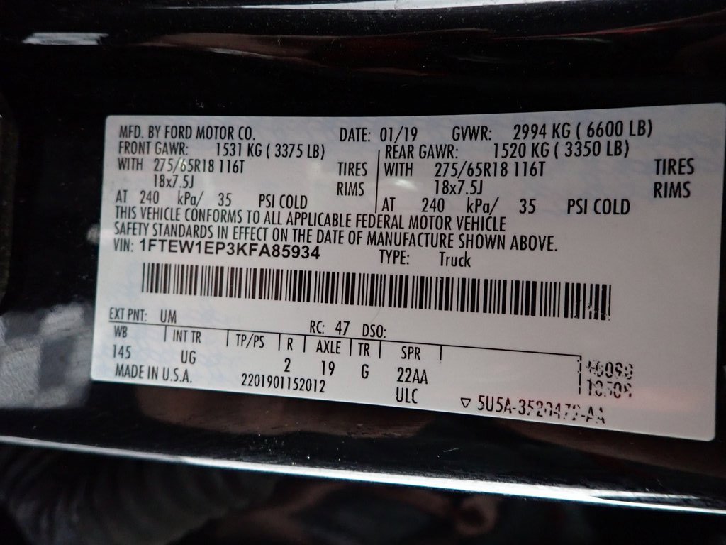 Used 2019 Ford F150 XLT w/ Equipment Group 302A Luxury image 37