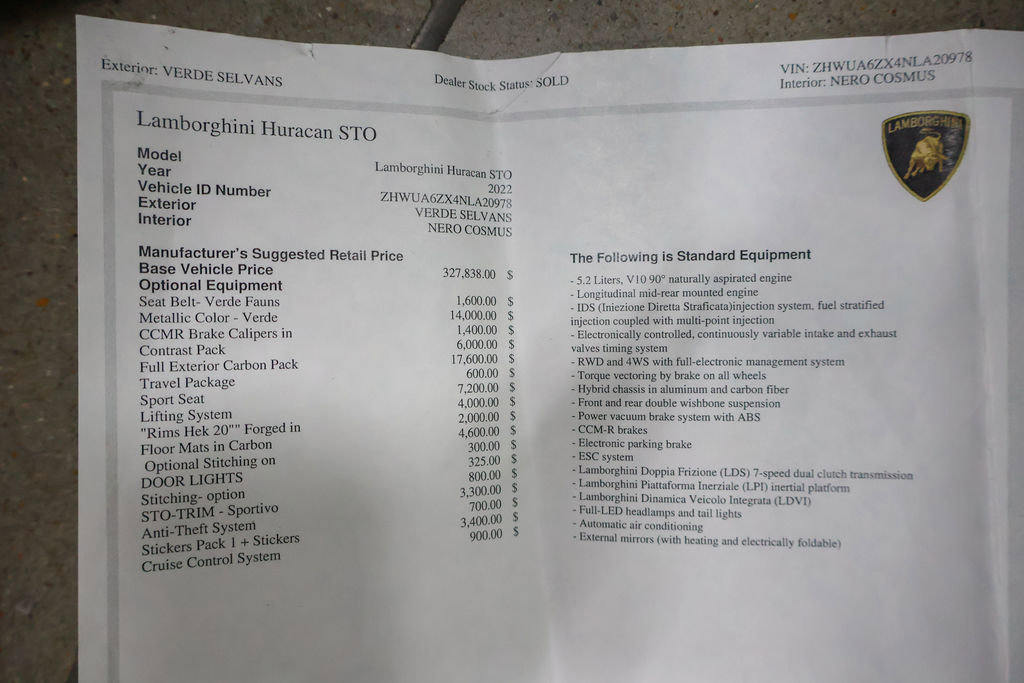 Used 2022 Lamborghini Huracan STO image 46