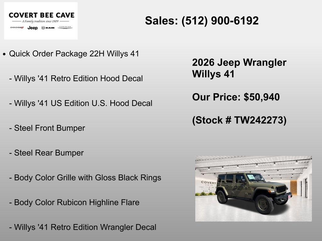 New 2026 Jeep Wrangler Unlimited Sport AWD/4WD image 25