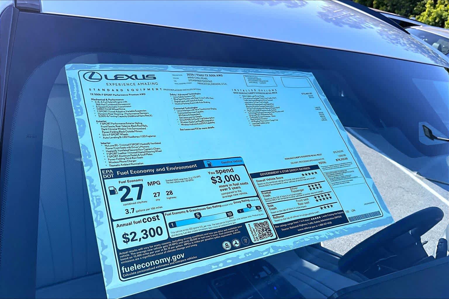 New 2026 Lexus TX 500h AWD w/ Technology Package image 22