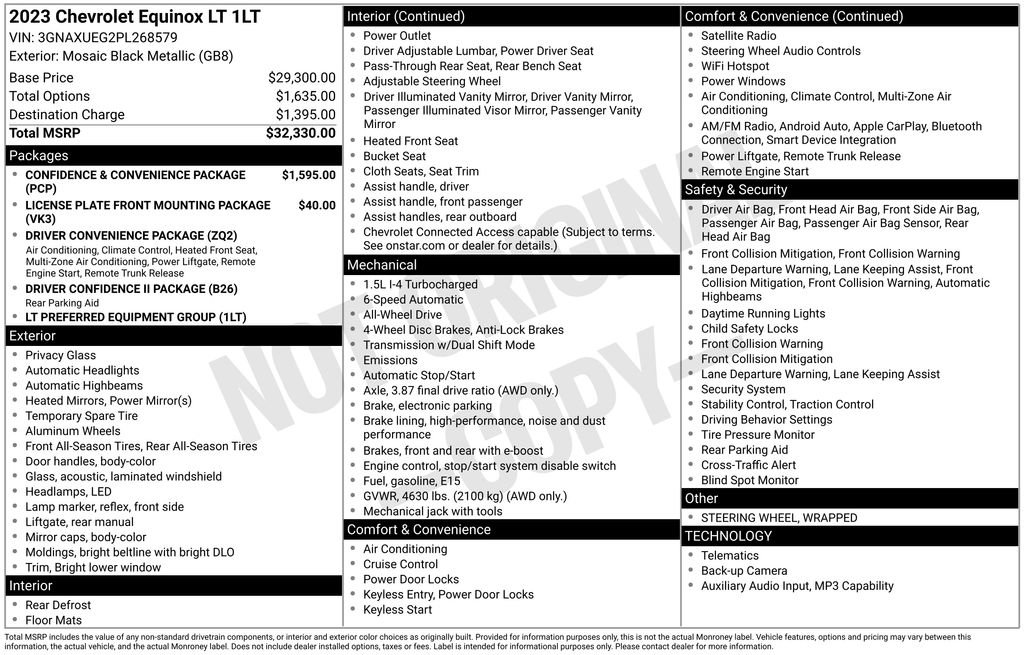 Used 2023 Chevrolet Equinox LT AWD/4WD image 39