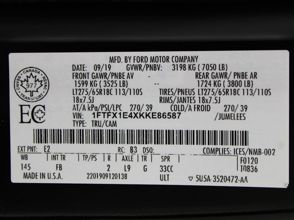 Used 2019 Ford F150 XLT w/ Equipment Group 301A Mid AWD/4WD image 64