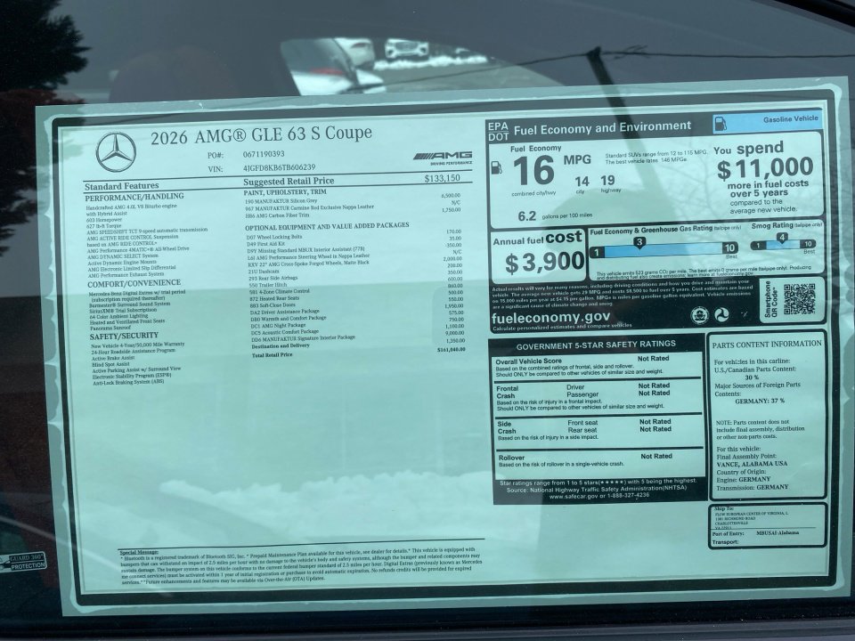 New 2026 Mercedes-Benz GLE 63 AMG S image 33