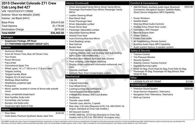 Used 2015 Chevrolet Colorado Z71 AWD/4WD image 35