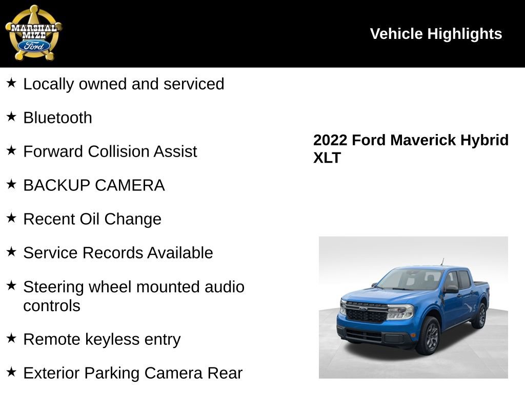 Used 2022 Ford Maverick XLT FWD image 2