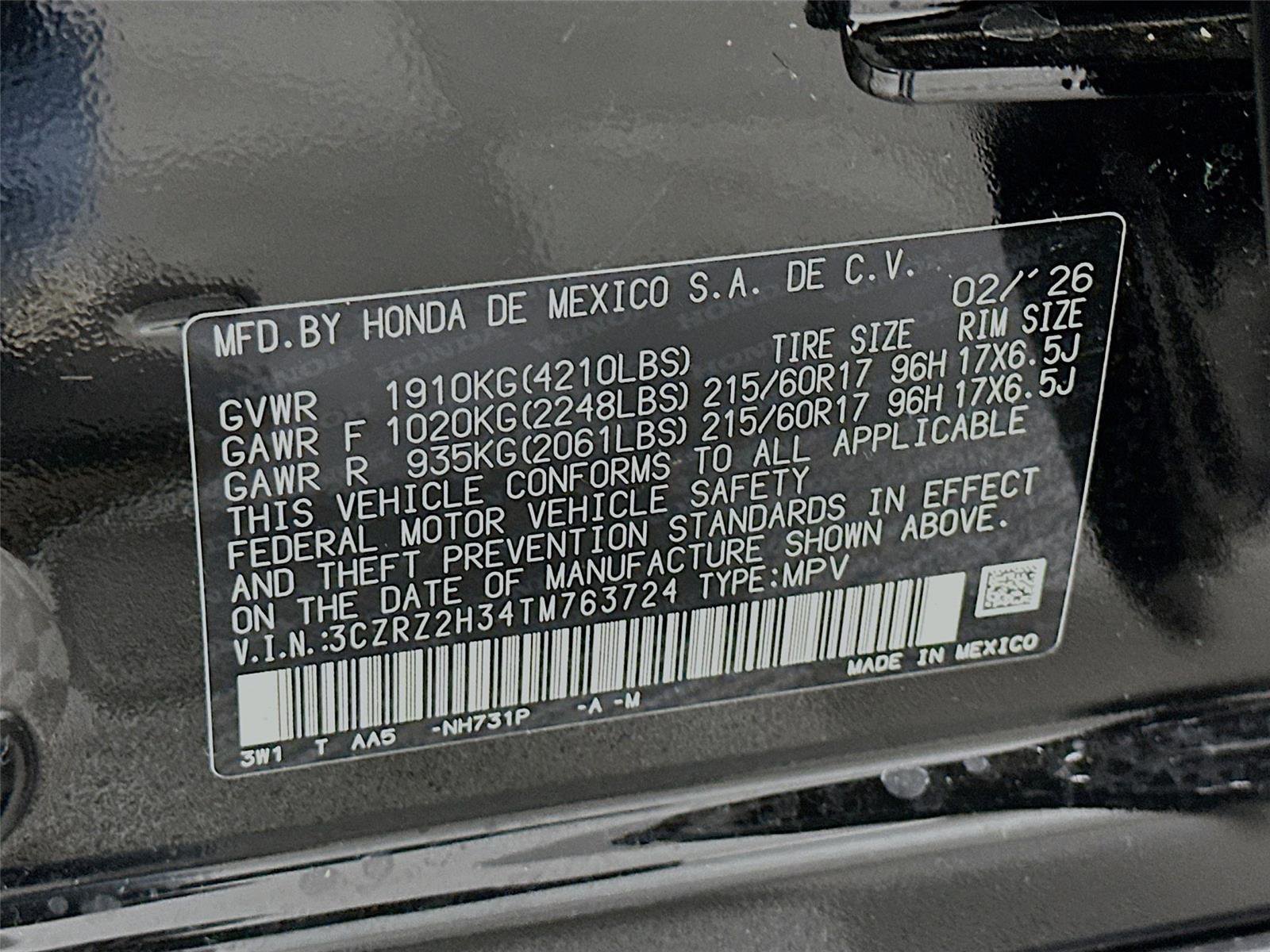 New 2026 Honda HR-V LX image 21