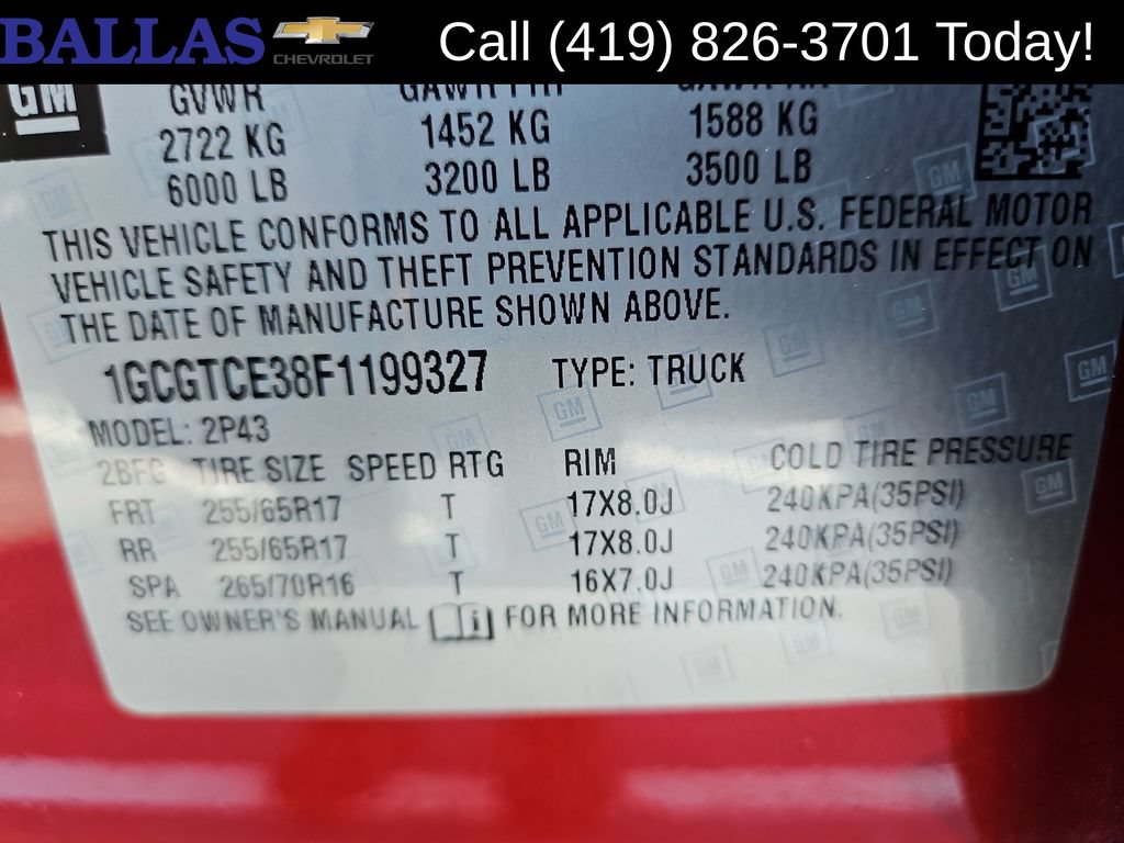 Certified 2015 Chevrolet Colorado Z71 AWD/4WD image 33
