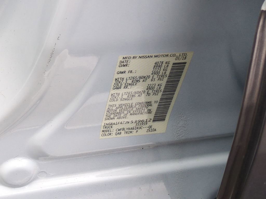 Used 2018 Nissan Titan Platinum Reserve w/ Platinum Utility Package image 27