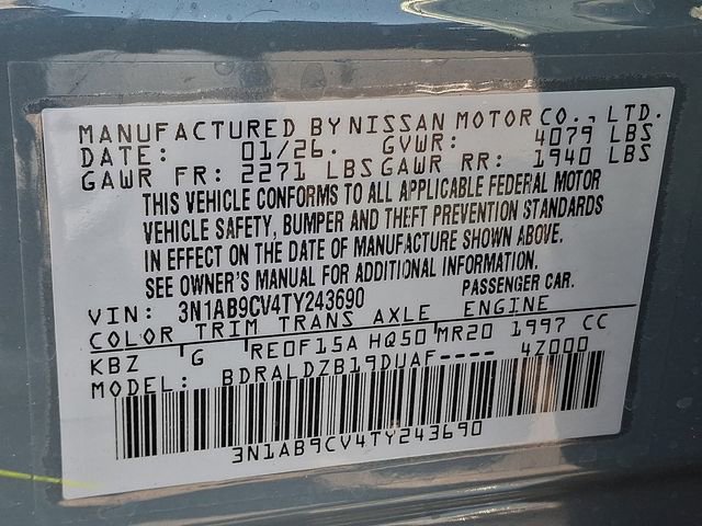 New 2026 Nissan Sentra SV w/ SV Convenience Package image 9