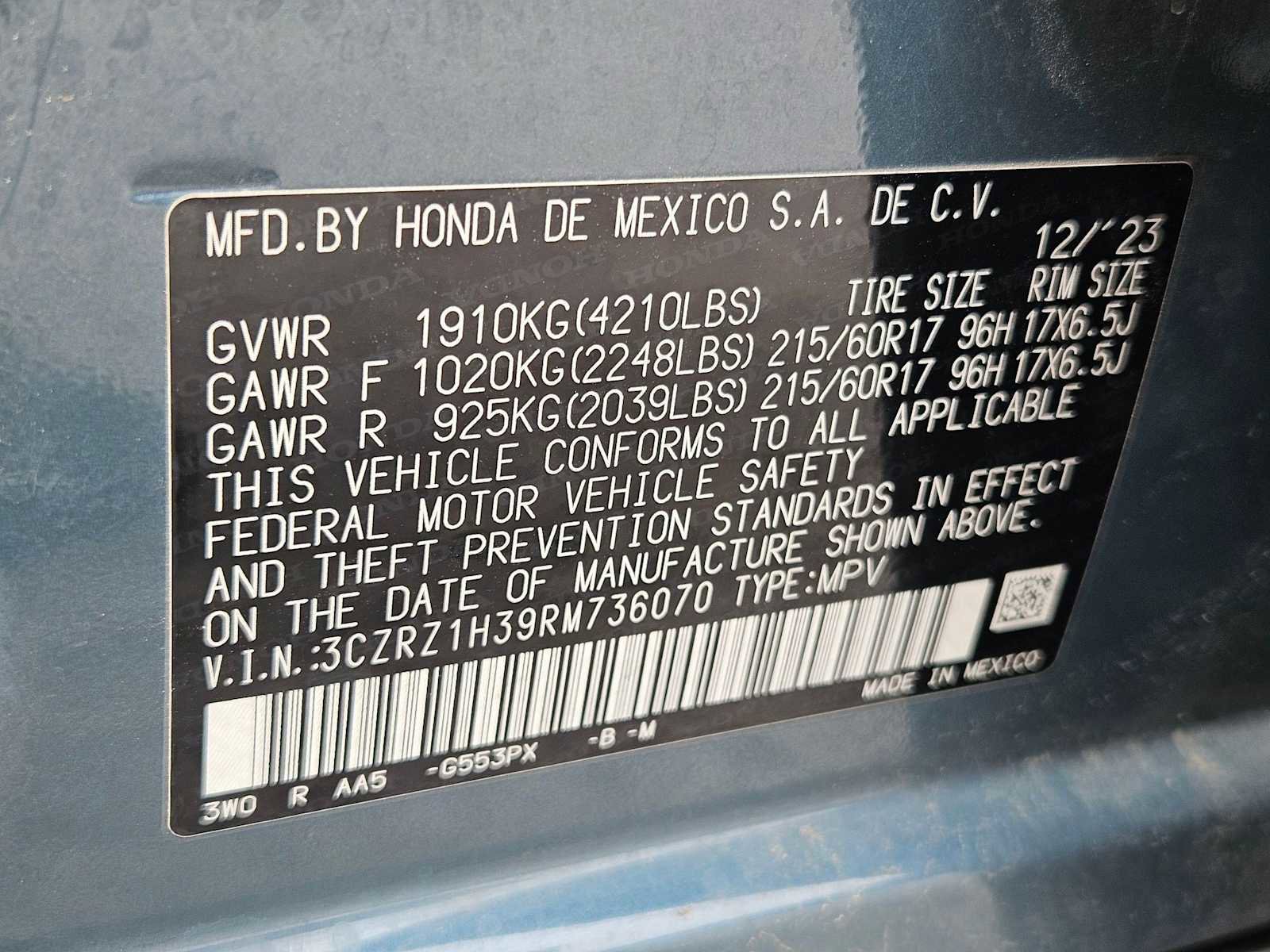 Used 2024 Honda HR-V LX image 20