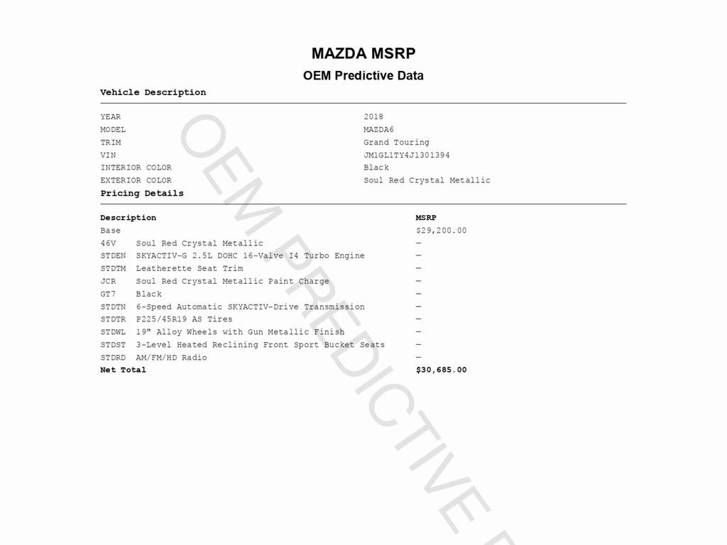 Used 2018 MAZDA MAZDA6 Grand Touring image 2