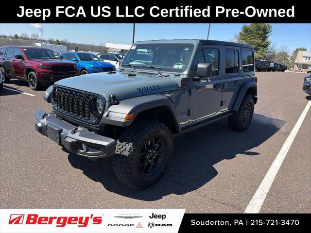 Certified 2025 Jeep Wrangler Unlimited Sport S 4xe