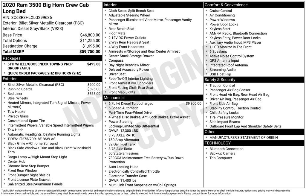 Used 2020 RAM 3500 Big Horn image 5