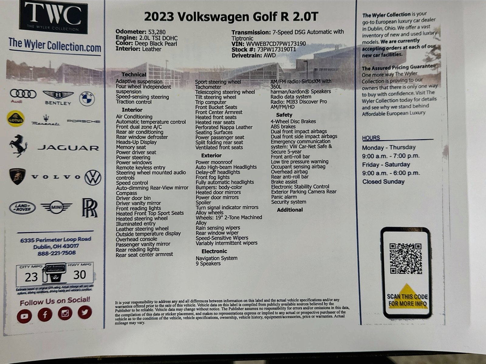 Used 2023 Volkswagen Golf R AWD/4WD image 48