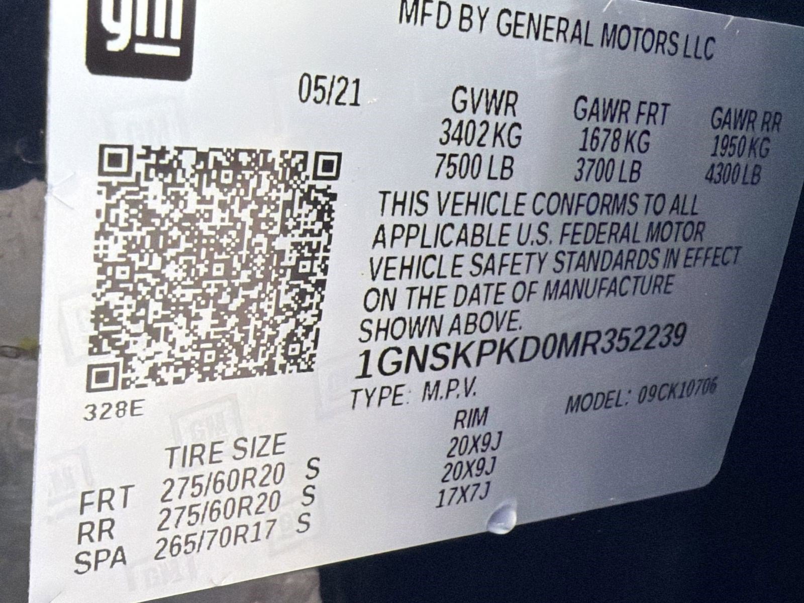 Certified 2021 Chevrolet Tahoe Z71 AWD/4WD image 19