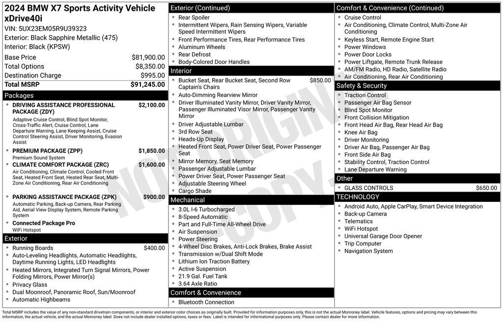Certified 2024 BMW X7 xDrive40i AWD/4WD image 50