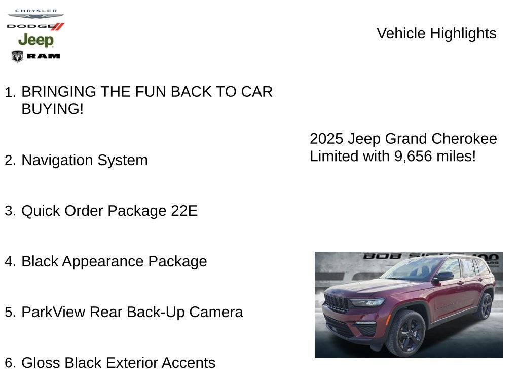 Used 2025 Jeep Grand Cherokee Limited w/ Black Appearance Package video 2