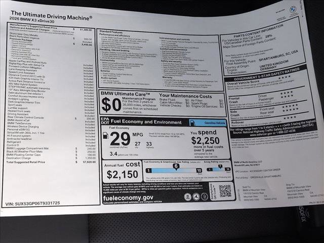 New 2026 BMW X3 xDrive30 w/ Premium Package image 18