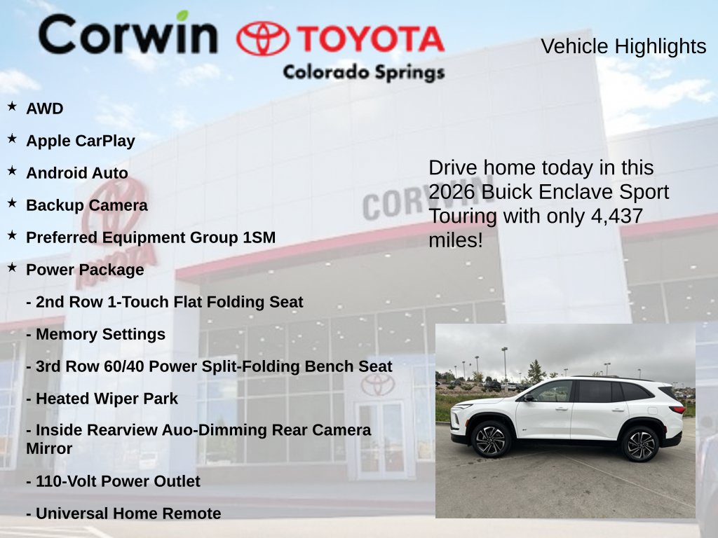 Used 2026 Buick Enclave Sport Touring w/ Power Package AWD/4WD image 6
