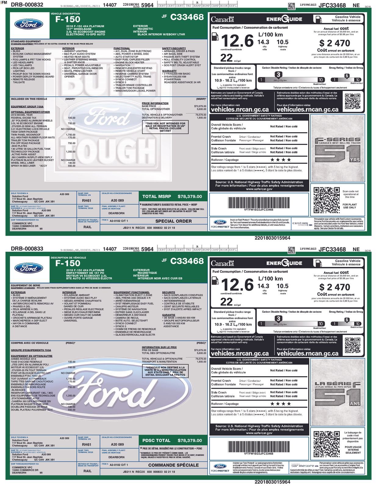 Certified 2018 Ford F150 Platinum w/ Technology Package image 4