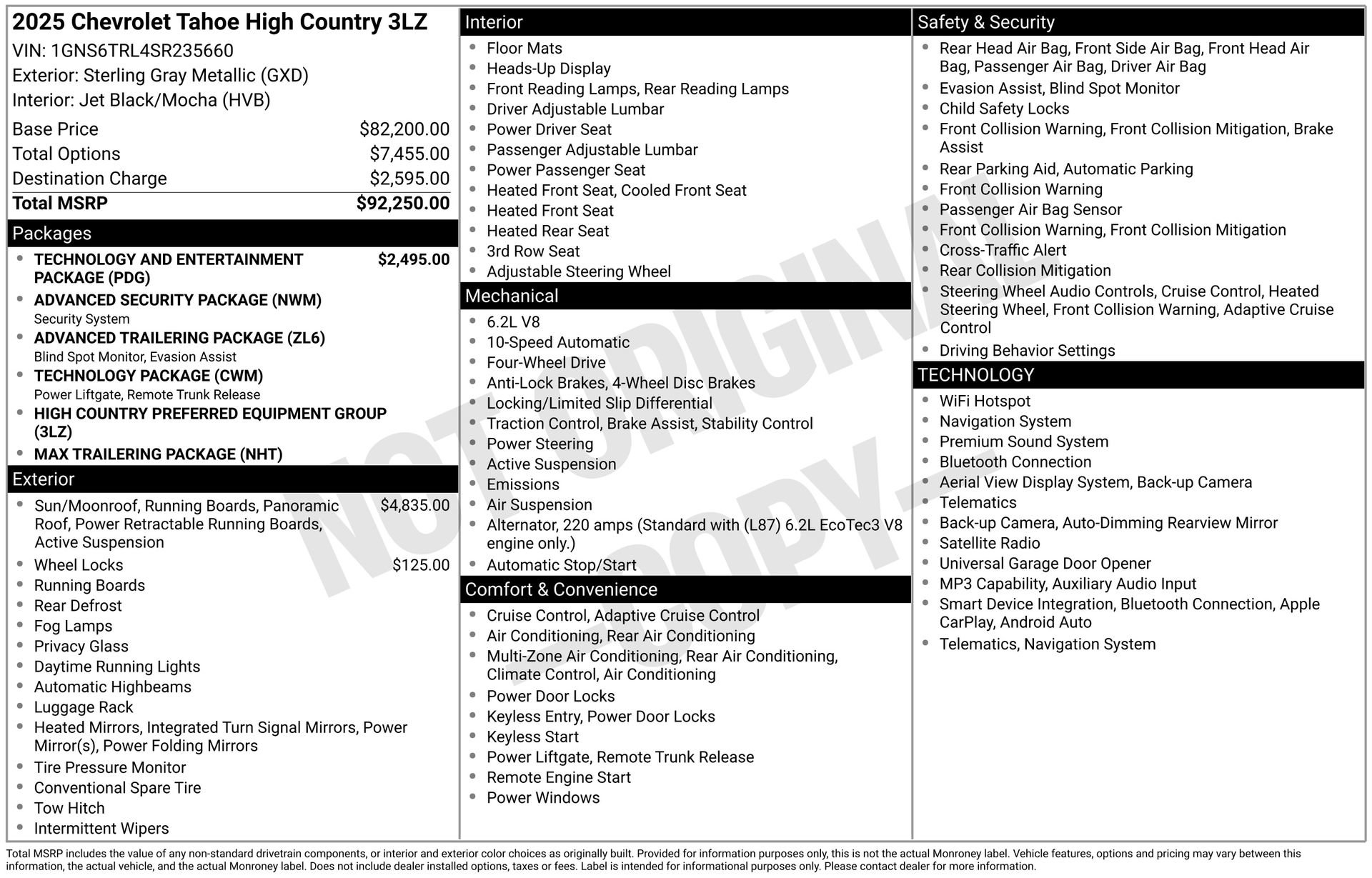 Used 2025 Chevrolet Tahoe High Country image 31