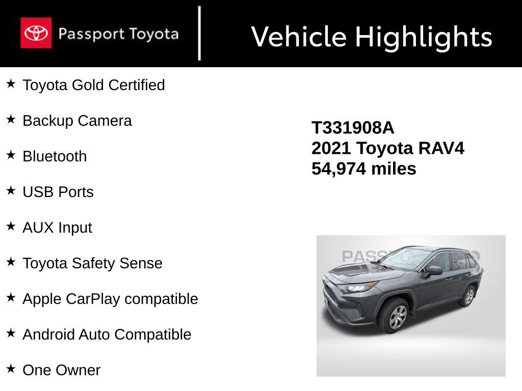 Certified 2021 Toyota RAV4 LE FWD image 10