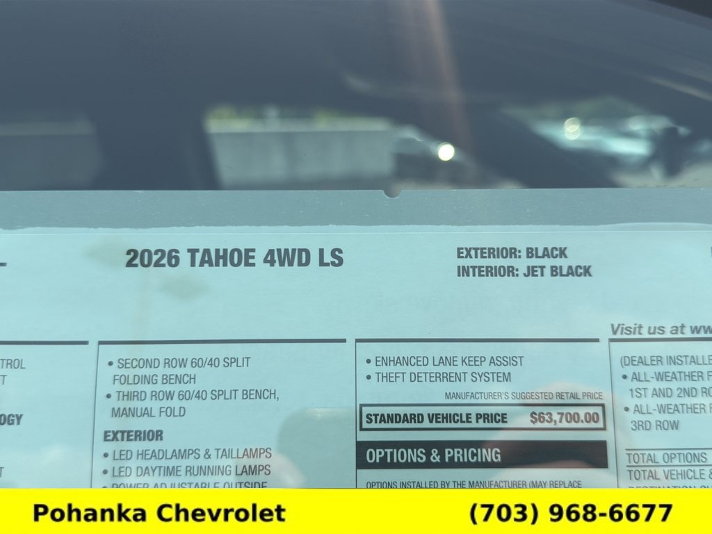 New 2026 Chevrolet Tahoe LS w/ Max Trailering Package AWD/4WD image 31