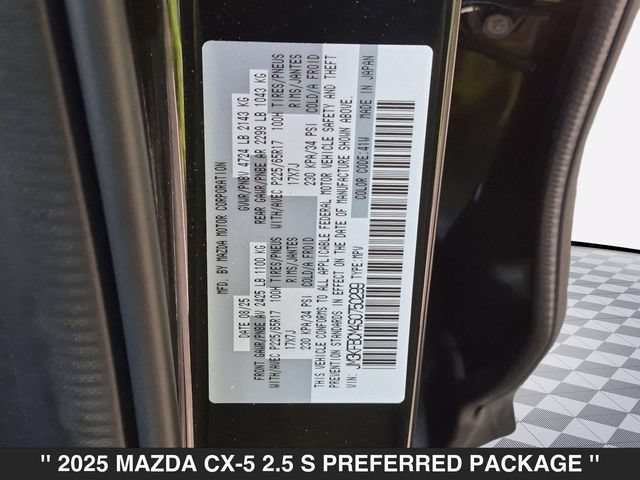 Certified 2025 MAZDA CX-5 AWD 2.5 S w/ Preferred Package image 38