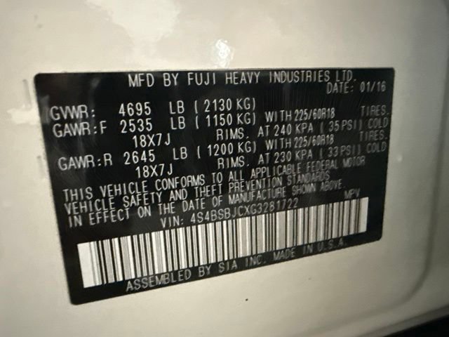 Used 2016 Subaru Outback 2.5i Limited AWD/4WD image 10