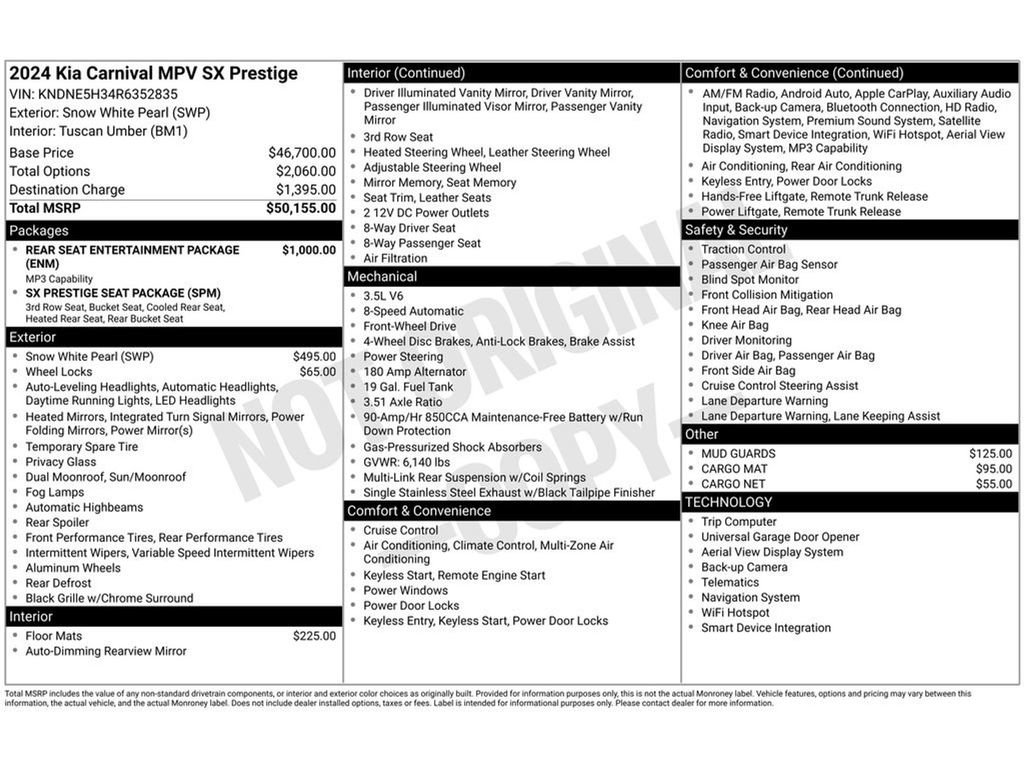 Used 2024 Kia Carnival SX Prestige image 47