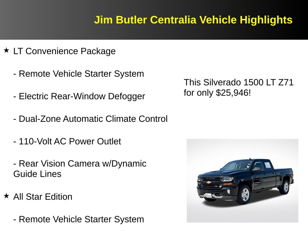 Used 2016 Chevrolet Silverado 1500 LT w/ All Star Edition AWD/4WD image 5
