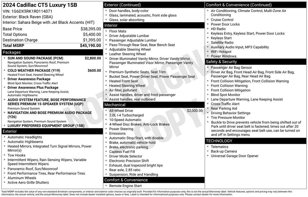 Certified 2024 Cadillac CT5 Luxury w/ Sun And Sound Package AWD/4WD image 33