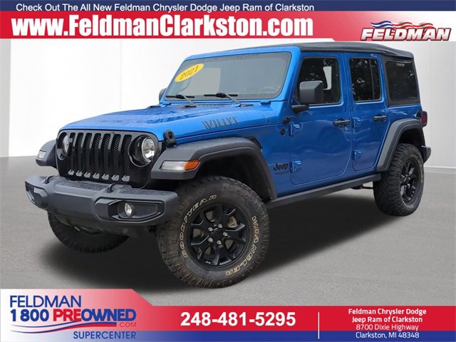 Used 2021 Jeep Wrangler Unlimited Willys image 1