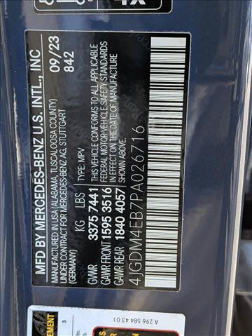 Certified 2023 Mercedes-Benz EQS 580 4MATIC SUV image 25